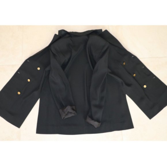 Celine Double Breasted High Slit Crepe Blazer Jacket 40 Pheobe Philo - Picture 5 of 10